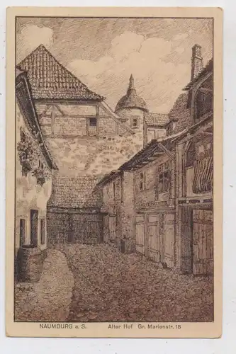 0-4800 NAUMBURG, Alter Hof, Gr. Marienstrasse 18, Federzeichnung R. Bielitz 1920