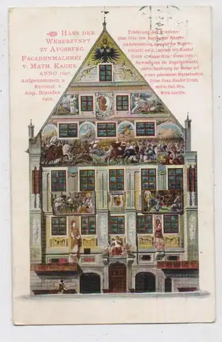 8900 AUGSBURG, Haus der Weberzunft, 1910