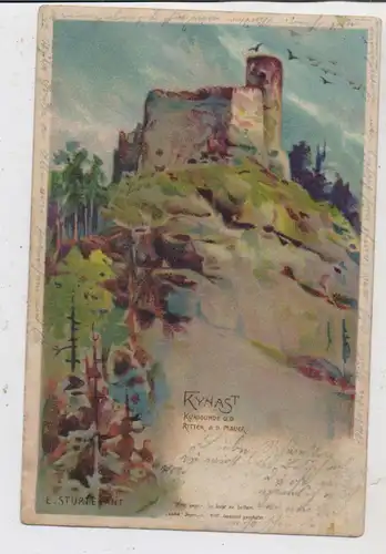 NIEDER - SCHLESIEN - HIRSCHBERG - HERMSDORF / JELENA GORA, Kynastburg / Chojnik, Lithographie 1904