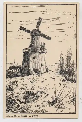 UKRAINE - SOKIL / SOKUL / SOKOL am Styr, Windmühle / Molen / Mill / Moulin, 1.Weltkrieg
