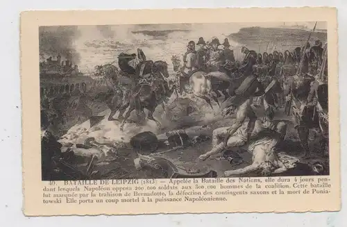 0-7000 LEIPZIG, Schlacht von Leipzig, 1813, Napoleon / Koalition, Ausschnitt Schlachtenansicht
