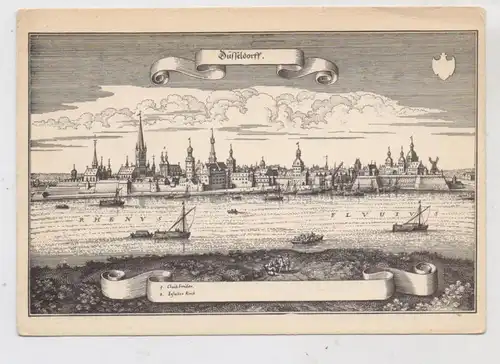 4000 DÜSSELDORF, Historische Ansicht 1647 nach Merian