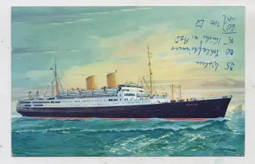 OZEANSCHIFFE - MS "BERLIN", North German Lloyd, 1961
