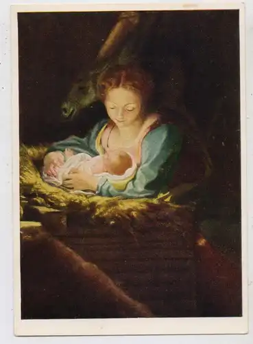 KRIPPE / Crip / Culla, Künstler - Karte Antonio Allegri, "Die Heilige Nacht", Dresden - Gemäldegalerie