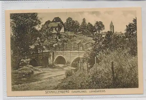 5948 SCHMALLENBERG, Lennebrücke, Verlag Glade