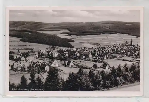 5948 SCHMALLENBERG, Blick auf den Ort, 1953