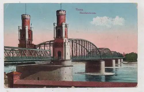 WESTPREUSSEN - THORN / TORUN, Eisenbahnbrücke, 1915, deutsche Feldpost