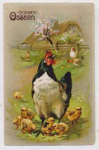 OSTERN - Henne mit Küken, 1919