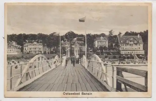 0-2255 HERINGSDORF - BANSIN, Seesteg, Strand, 1936