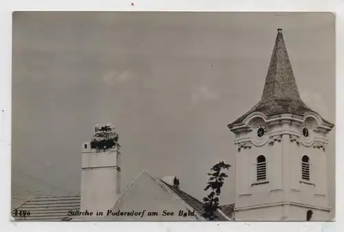 A 7141 PODERSDORF, Kirche, Storchennest, 1958
