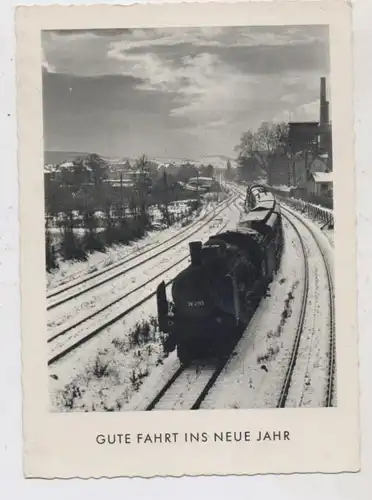 EISENBAHN  / Railway - Dampflok mit Zug, 50er Jahre