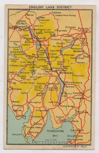 LANDKARTEN / MAPS - English Lake District, 1956