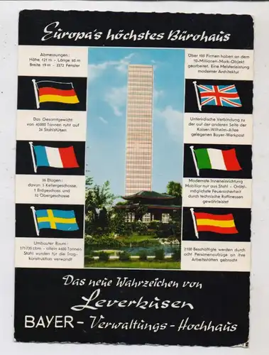 5090 LEVERKUSEN, BAYER - Hochhaus, 1965