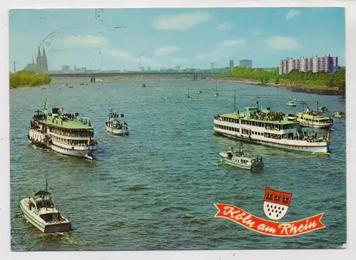 BINNENSCHIFFE - RHEIN, KD - Dampfer auf der Gottestracht Köln - Mülheim