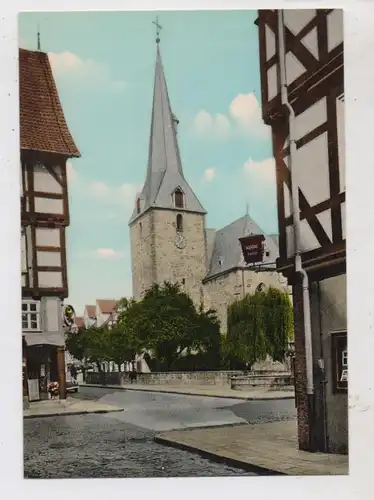 3508 MELSUNGEN, Stadtkirche, Foto Jungermann, handcoloriert