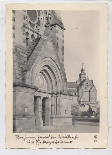 7530 PFORZHEIM, Portal der Stadtkirche, Verlag Römpler