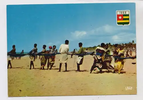 TOGO - Fishing scene on beach