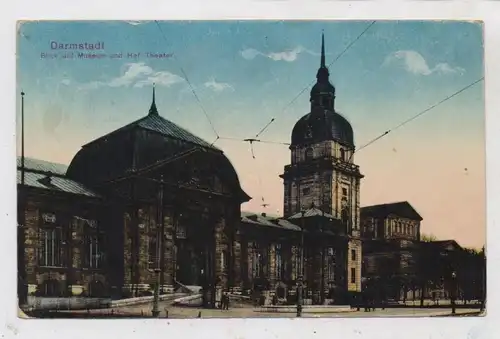6100 DARMSTADT, Museum und Hoftheater, 1919