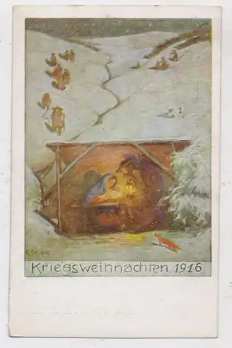 KRIPPE / Crip / Culla - Kriegsweihnachten, Kriegsfürsorge Bozen - Gries, von Rudolf Stolz, 1918