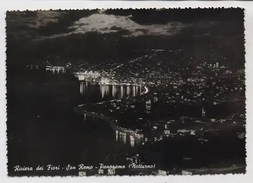I 18038 SAN REMO, Panorama Notturno / bei Nacht