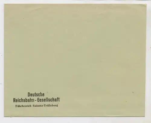 SCHIFFE - FÄHRE / Ferry, Sassnitz - Trälleborg, Briefümschlag und Schreibpapier aus den 30er Jahren