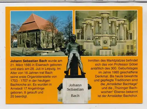 0-5210 ARNSTADT, Johann Sebastian Bach in Arnstadt, Denkmal, Bachkirche, Orgel