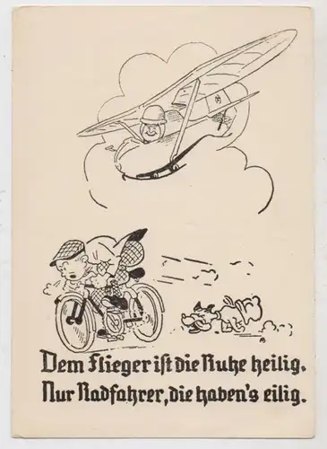 SEGELFLIEGEN - "Dem Flieger ist die Ruhe heilig,....", Humor, Burghard-Verlag