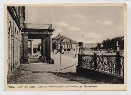 3500 KASSEL, Blick vom Roten Palais auf Friedrichsplatz und Preussisches Staatstheater, Verlag Hansmann
