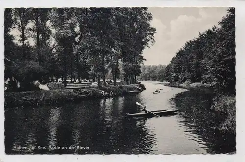 4358 HALTERN, Partie an der Stever, Camping, Kanu, 1964