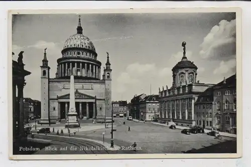 0-1500 POTSDAM, Nikolaikirche und Rathaus, Druckstelle