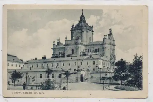 UKRAINE - LWOW / LWIW / LEMBERG, Katedra sw. Jura, 1923, Zensur, kl. Druckstelle