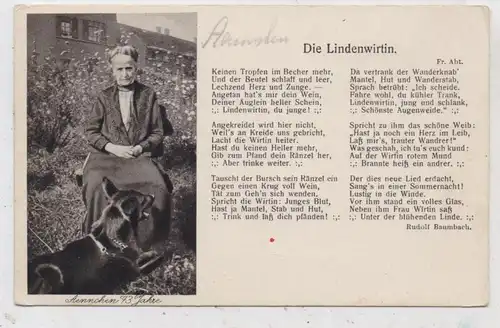 5300 BONN - BAD GODESBERG, Lindenwirtin Gedicht, Aennchen Autograph