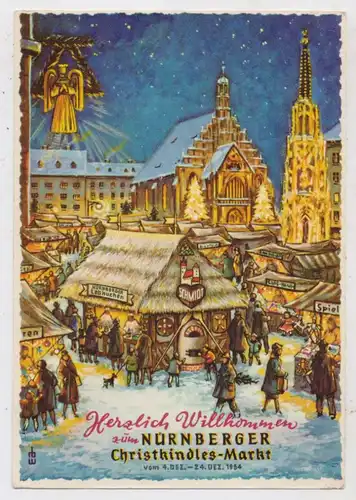 8500 NÜRNBERG, Christkindles Markt 1954
