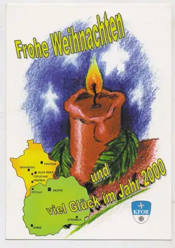 KOSOVO - KFOR, Weihnachtskarte / Neujahr 2000