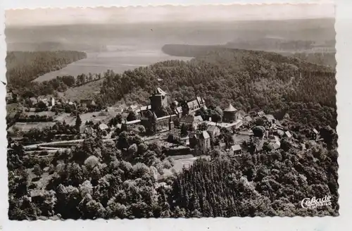 5650 SOLINGEN - BURG, Schloß Burg, Luftaufnahme 1956