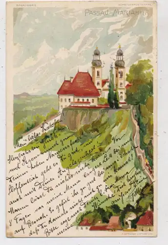 8390 PASSAU - MARIAHILF, Künstler-AK, Donau-Serie, 1904