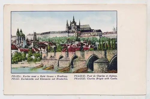 CZ 10000 PRAHA / PRAG, Karluv most a Mala Strana s Hradcany, KOH-I-NOOR - Werbekarte