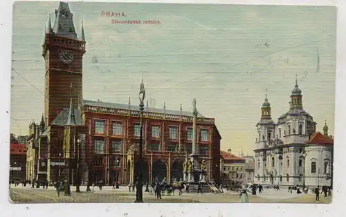 CZ 10000 PRAHA / PRAG, Staromestska radnice, 1907, Kosiner - Praha