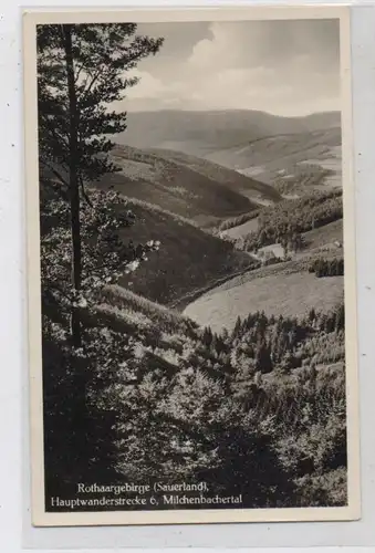 5948 SCHMALLENBERG - LENNE - MILCHENBACH, Hauptwanderstrecke 6, 1937, kl. Druckstelle