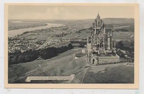 5330 KÖNIGSWINTER, Blick von der Drachenburg auf Königswinter (noch dünn besiedelt), Verlag Trenkler, ca. 1910