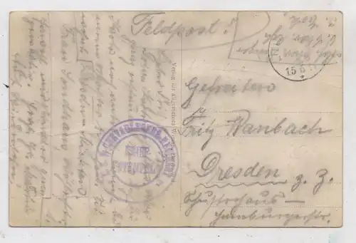 UKRAINE - KAMIN KASCHYRSKYI, 1. Weltkrieg, Deutsche Soldaten und Dorfbevölkerung, deutsche Feldpost