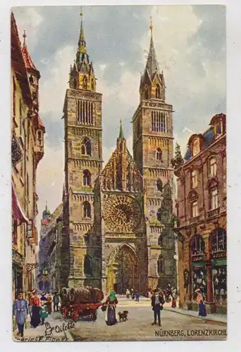 8500 NÜRNBERG, Lorenzkirche, Künstler - Karte Charles Flower, TUCK - Oilette