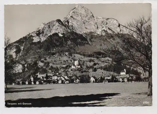 CH 7320 SARGANS SG, Sarganz mit Gonzen, 195...