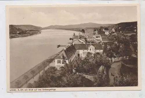 5463 UNKEL, Blick über den Ort und das Siebengebirge, 1913, Verlag Werber