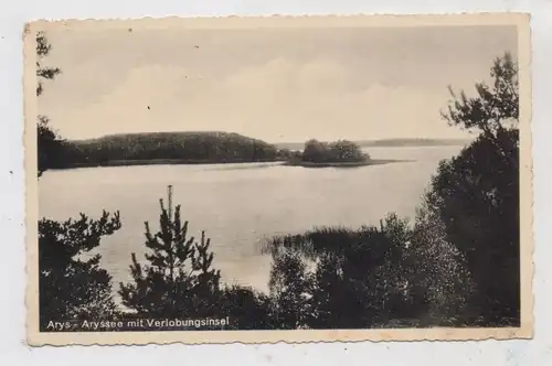 OSTPREUSSEN - ARYS / ORZYSZ, Aryssee mit Verlobungsinsel, 1940, deutsche Feldpost Lagerlazarett