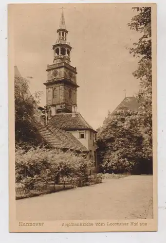 3000 HANNOVER, Aegidienkirche vom Loccumer Hof aus, 1922