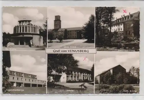 5300 BONN - VENUSBERG, Kirchen, Klinik, Liebfrauenhaus, Schule. Jugendherberge