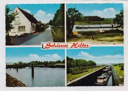 4474 LATHEN - HILTER, Schleuse, Binnenschiffe, Gastwirtschaft Grothe