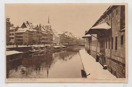 F 67000 STRASBOURG / STRASSBURG - Quai St. Nicolas / St. Nikolausstaden, Verlag Elsäss. Rundschau