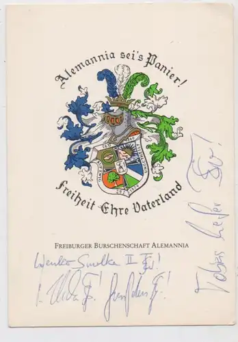 7800 FREIBURG, Studentica, Freiburger Burschenschaft Alemannia